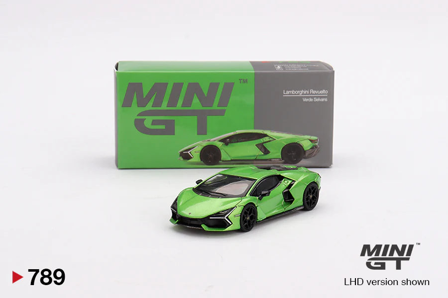 MINI GT 1:64 Lamborghini Revuelto – Verde Selvans