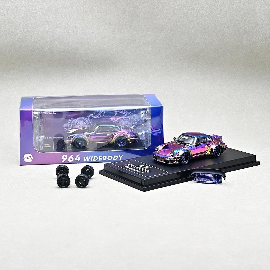 CM Model Porsche 964 Widebody Chrome Purple