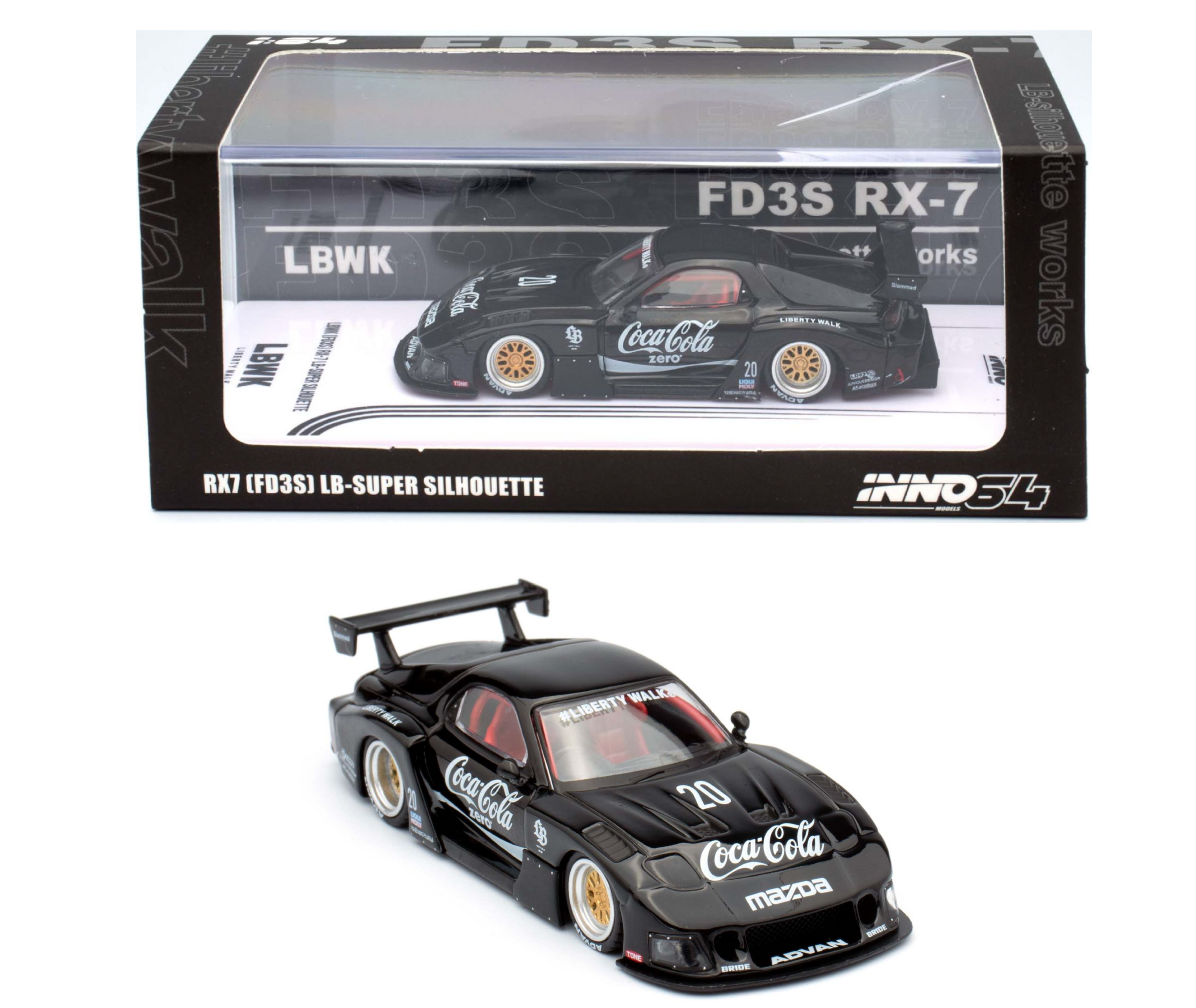 INNO64 LBWK Mazda RX-7 FD3S LB-Super Silhouette Coca-Cola Black