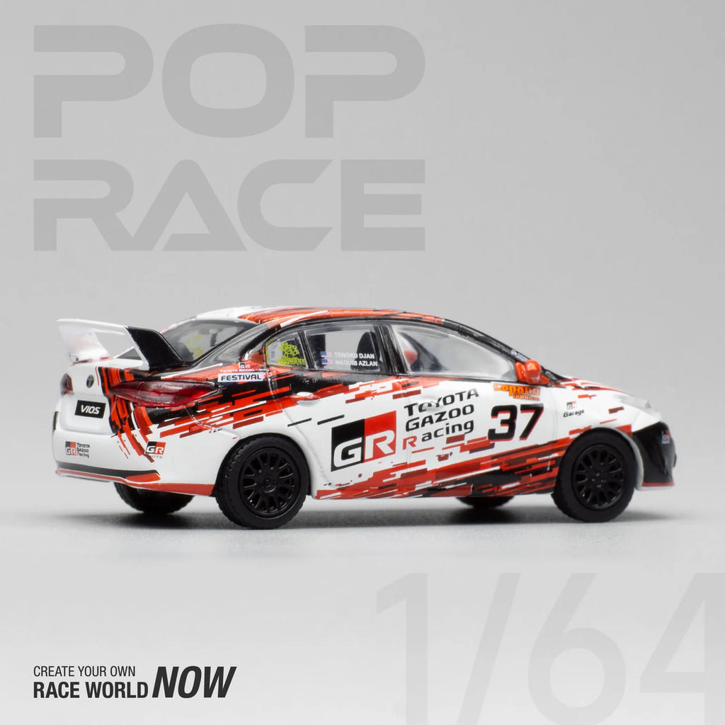 POP RACE 1:64 Toyota Gazoo Racing Vios #37 Sepang 1000km w/ Driver Figure – TGR Motorsport Diecast Set