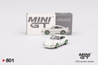 MINI GT 1:64 Porsche 911 Carrera RS 2.7 – Grand Prix White with Green Livery