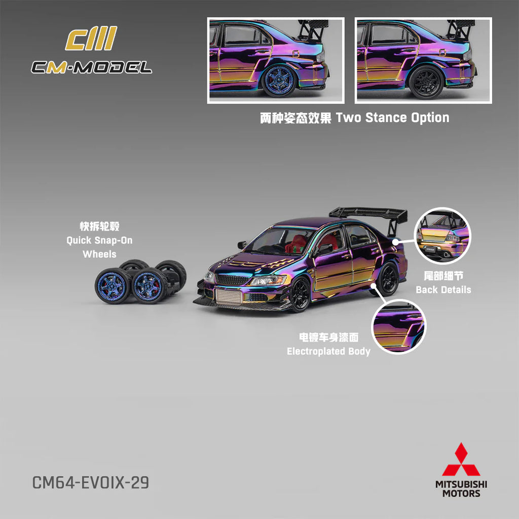 CM Model Mitsubishi Lancer Evolution Color-Shift w/ Spare Wheels