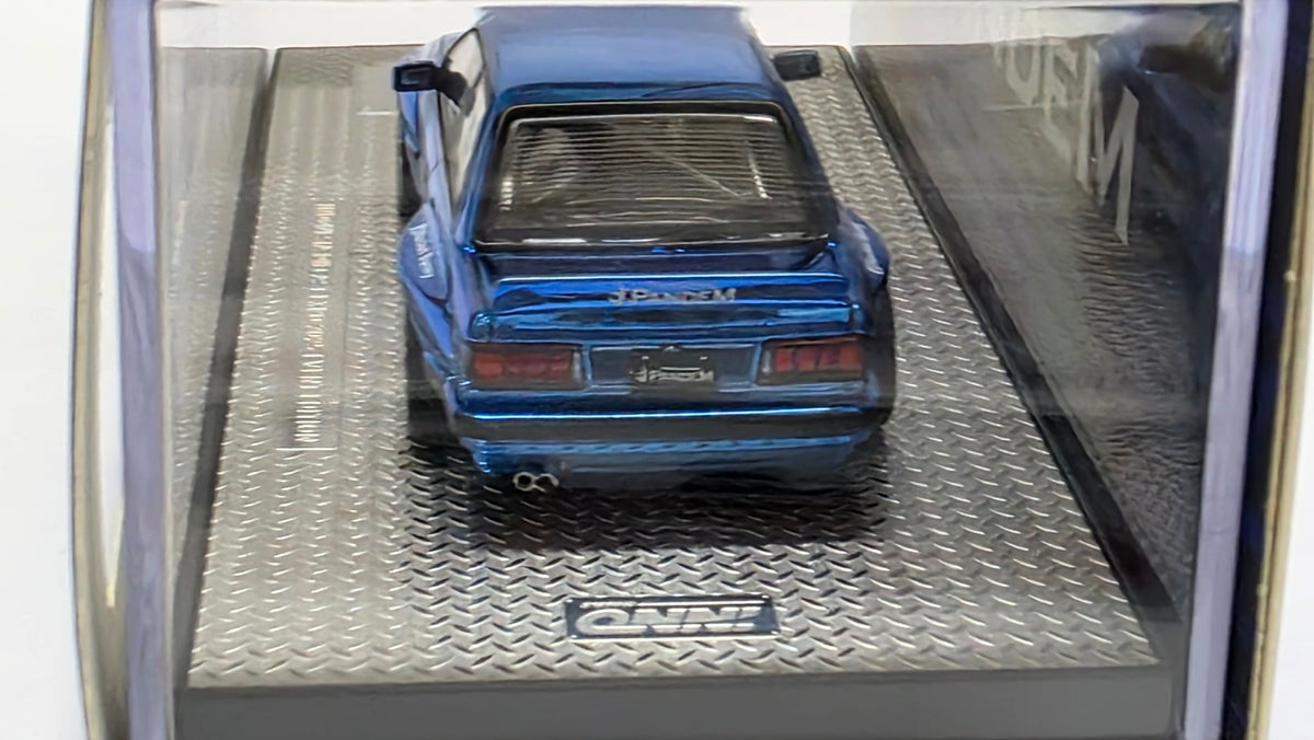 INNO64 BMW E30 Pandem Blue IDE 2025 – Rear view