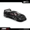 INNO64 Ferrari F40 LBWK Matte Black HK Toycar Salon 2023 — front three-quarter
