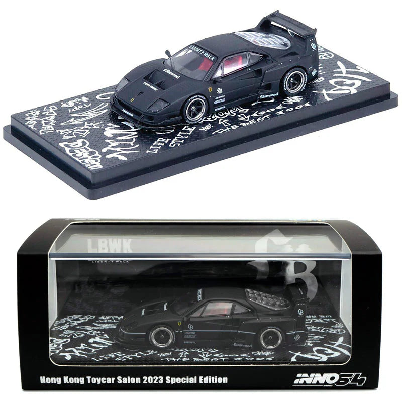 INNO64 LBWK Ferrari F40 Black Liberty Walk Hong Kong Toycar Salon 2023 Special Edition