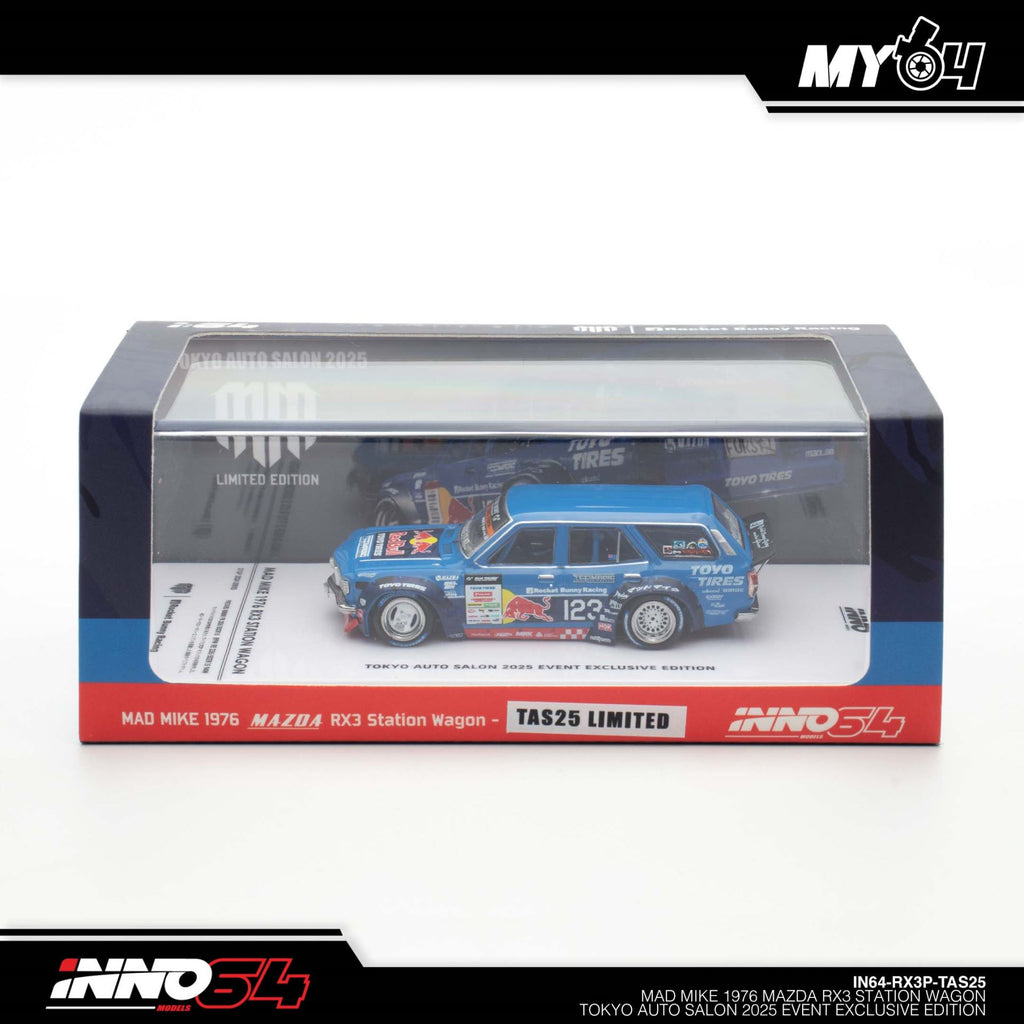 INNO64 Mad Mike Mazda RX3 TAS25 with original collector window box