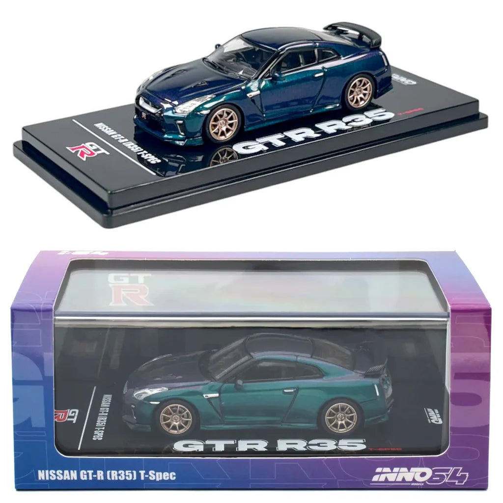 INNO64 Nissan GT-R R35 T-Spec Midnight Purple/Green