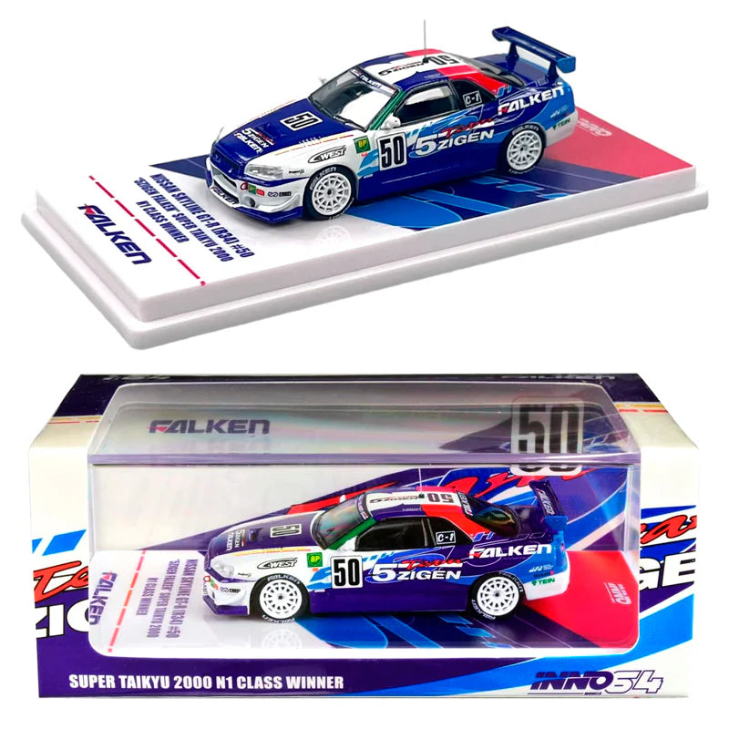 INNO64 Nissan Skyline GT-R R34 Falken 5Zigen #50 Super Taikyu 2000 N1 Winner