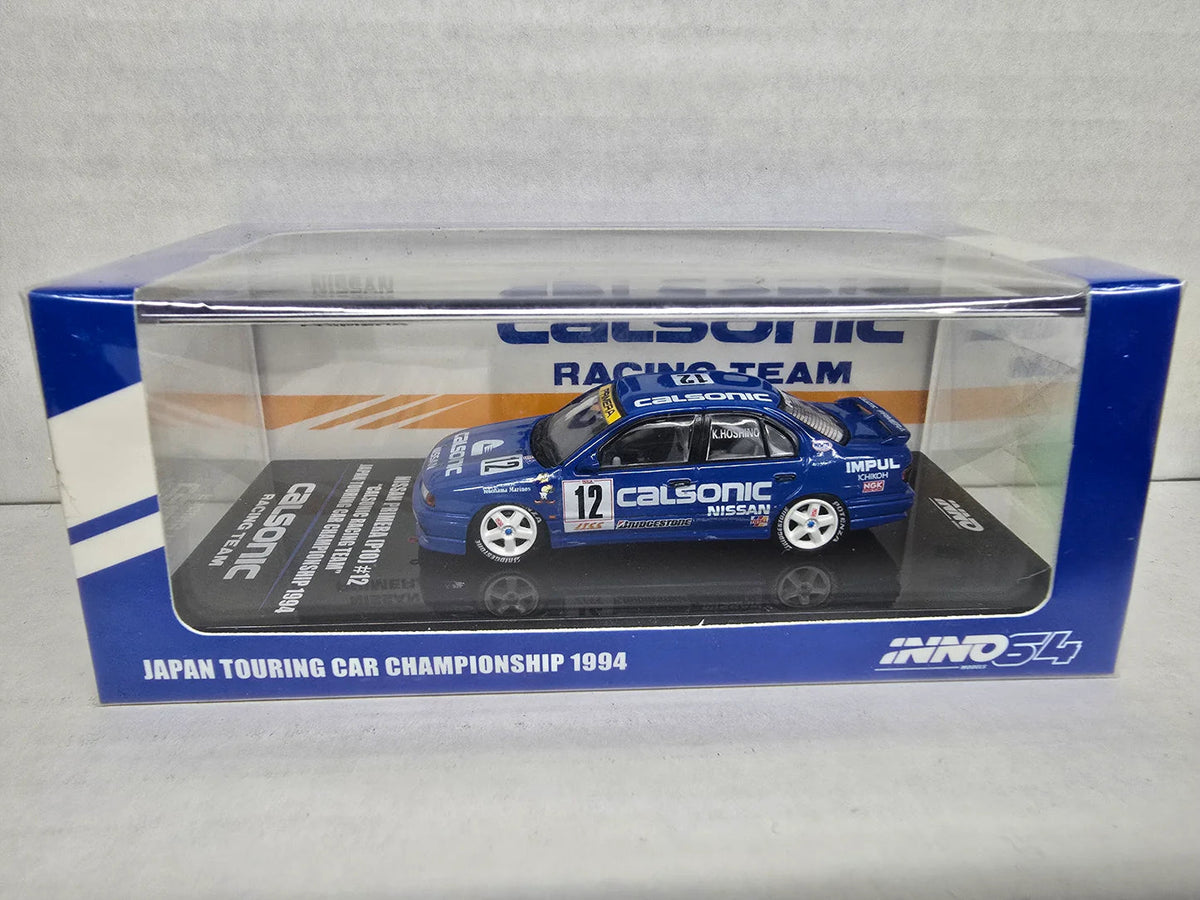 INNO64 Nissan Primera P10 Calsonic #12 JTCC 1994 with original collector box and display case