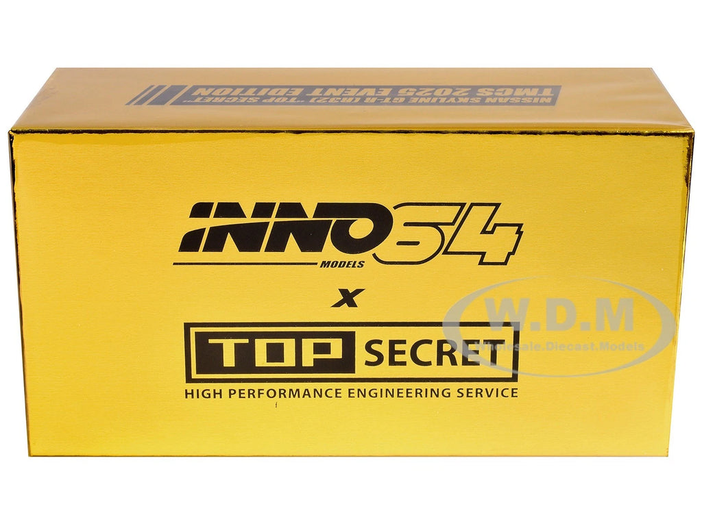 INNO64 Nissan Skyline GT-R R32 Top Secret Gold Chrome TMCS 2025 — Top Secret gold outer packaging