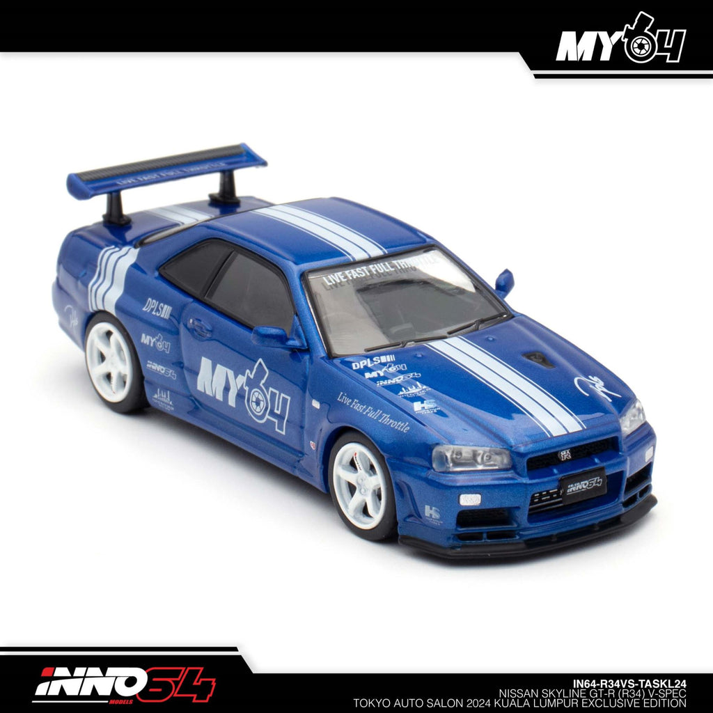 INNO64 R34 V-Spec blue TASKL 2024 — front three-quarter