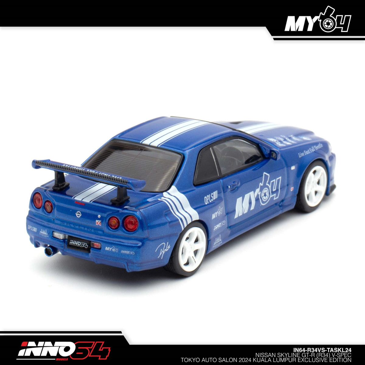 INNO64 R34 V-Spec blue TASKL 2024 — rear right