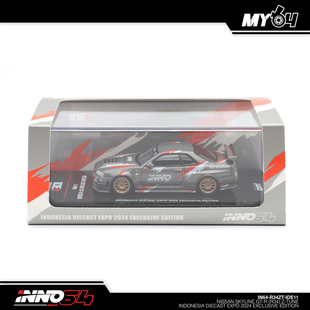 INNO64 Nissan Skyline GT-R R34 Z-Tune IDE11 2024 — event packaging