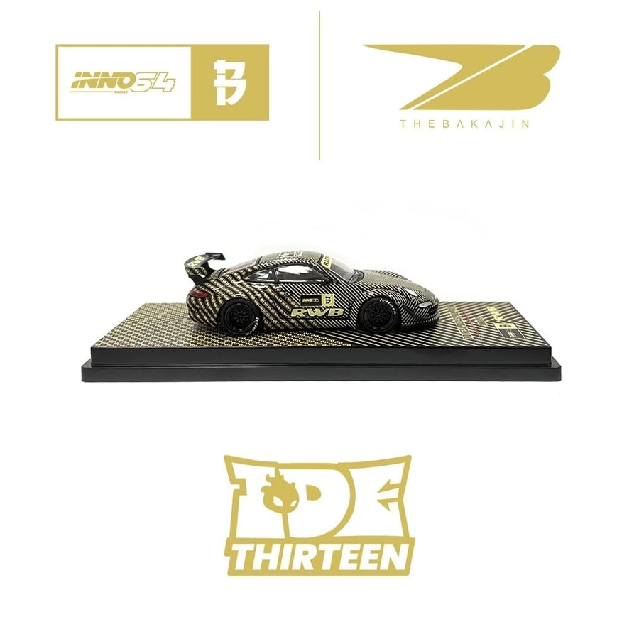 RWB 997 Batik black and gold right-side view on display base