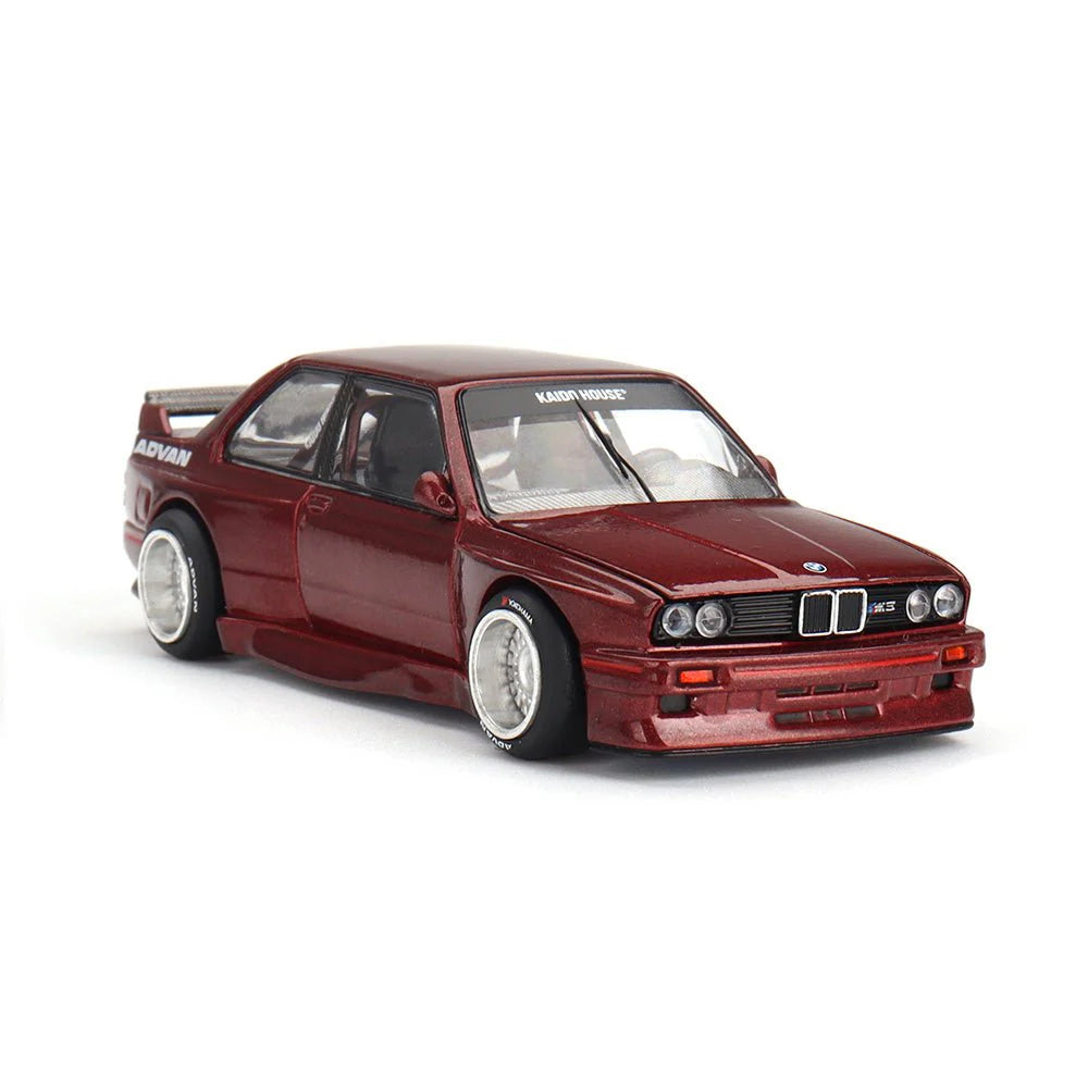 BMW M3 E30 Kaido GT V1 Calypso Red Metallic KHMG162 — Front three-quarter view