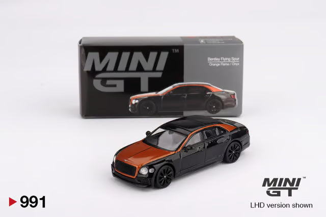 MINI GT 1:64 Bentley Flying Spur – Orange Flame / Onyx