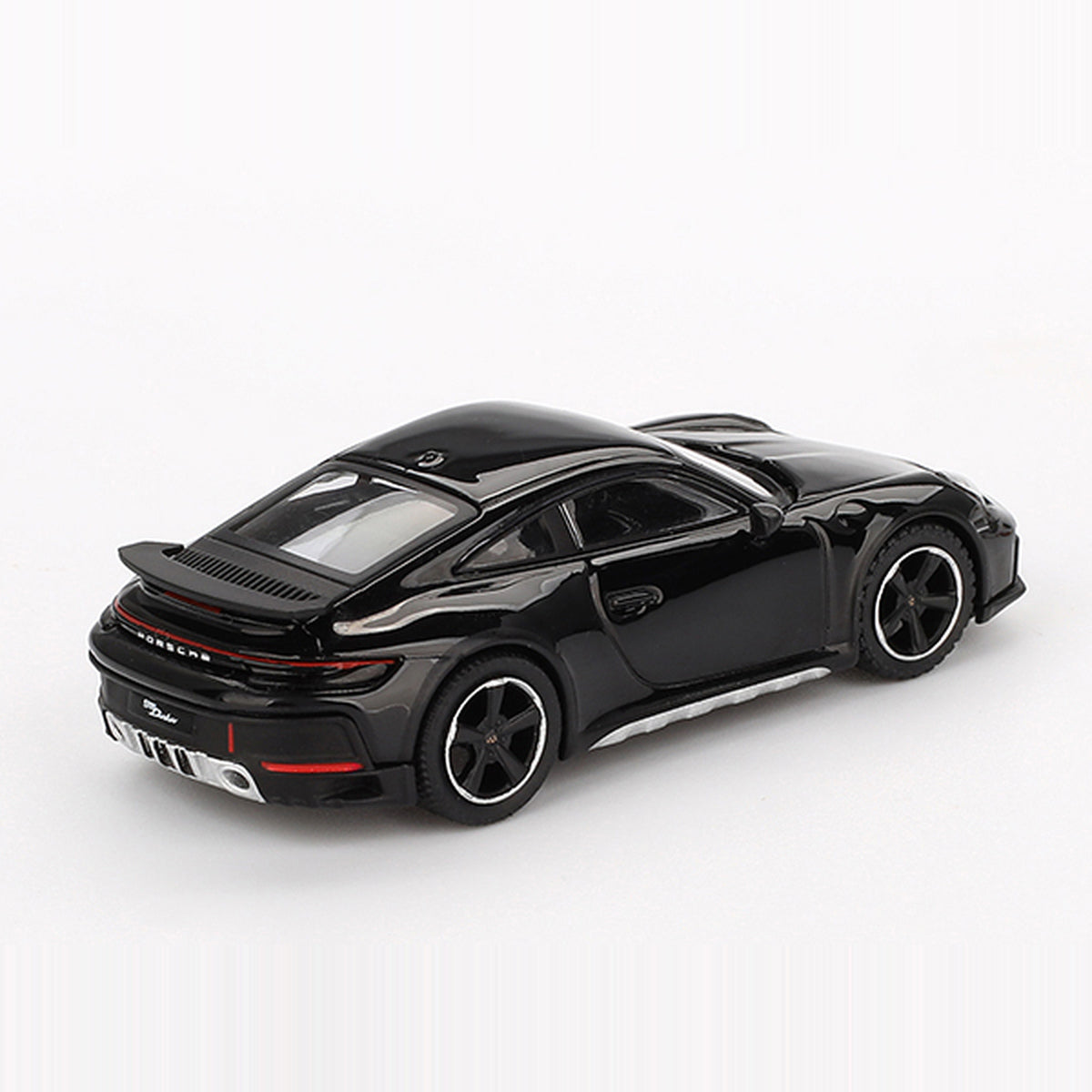 MINI GT 958 Porsche 911 Dakar Black rear three-quarter view