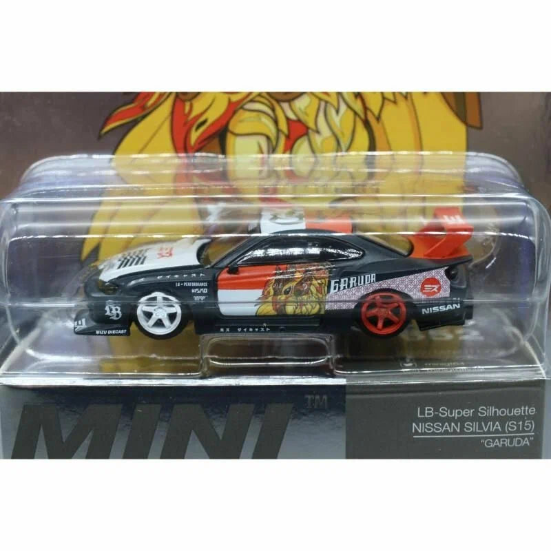 MINI GT 1:64 Nissan Silvia S15 LB★WORKS × MIZU Diecast EX (RHD)