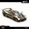 LCD Models Pagani Huayra R black silver gold accents front angle