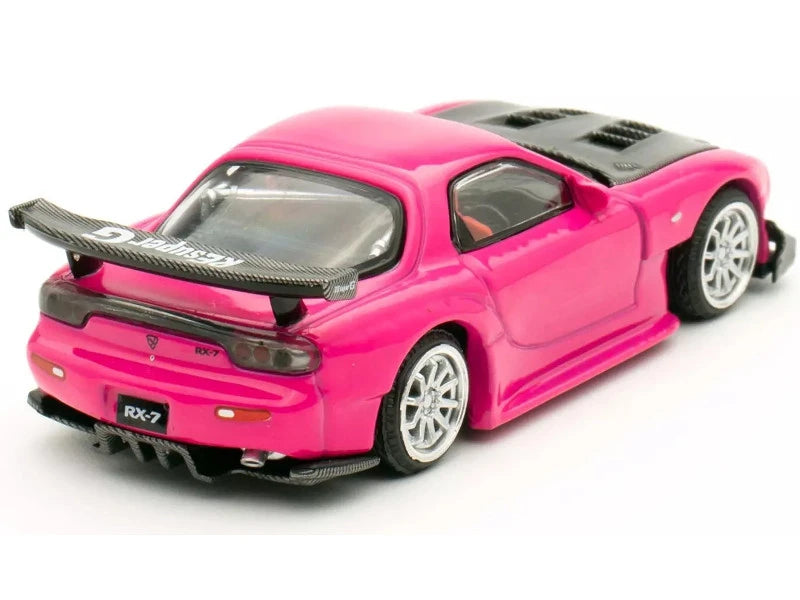 POP RACE PR64-156 Mazda RX-7 Pink IDE 2024 — Rear view