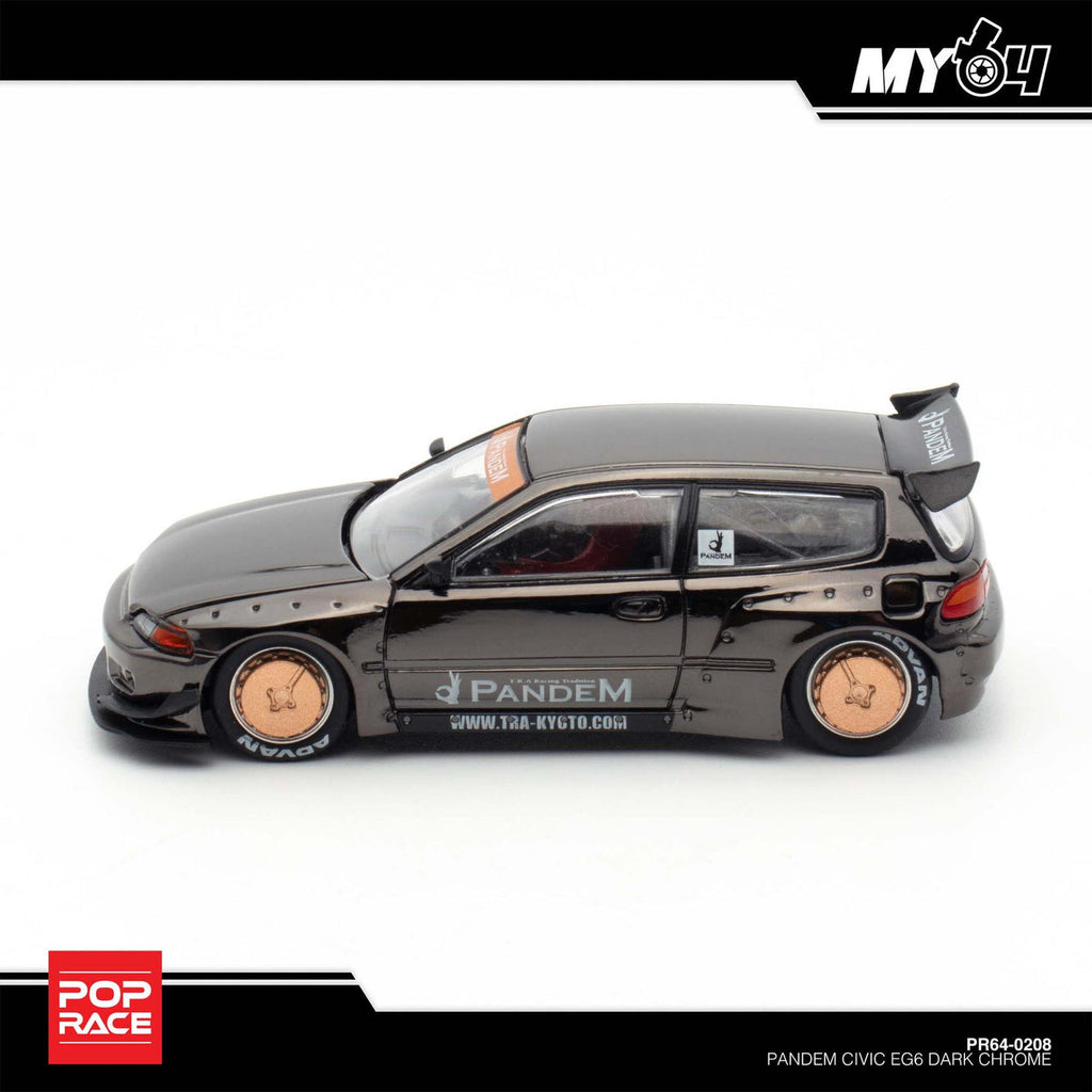 POP RACE Civic EG6 Dark Chrome PR64-208 — Side view