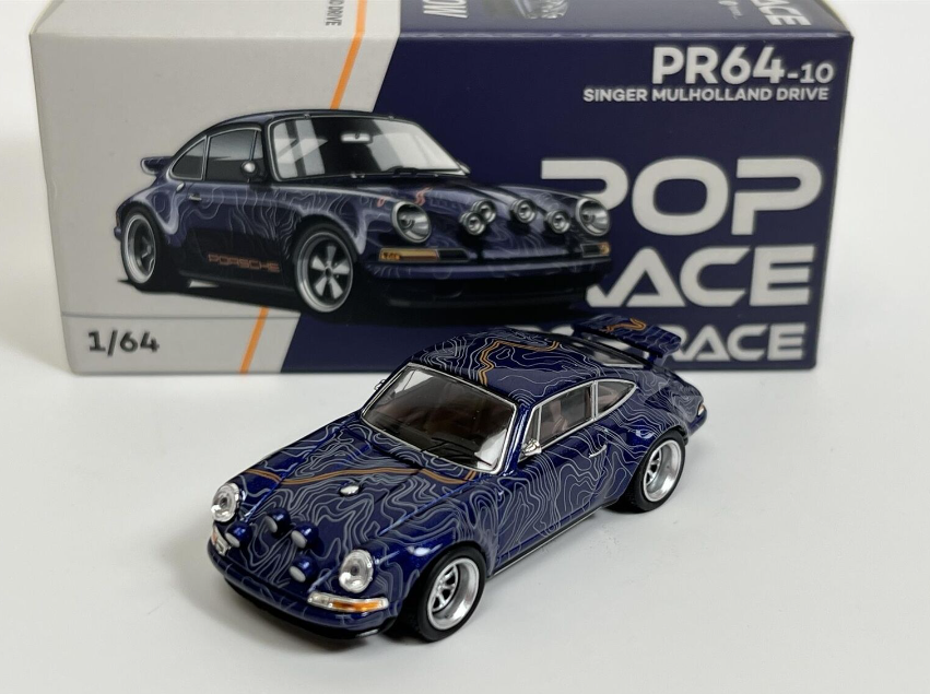 POP RACE 1:64 Porsche 911 Singer Mulholland Drive PR64-10 Blue