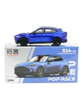 POP RACE x XCARTOYS 1:64 Aston Martin DBX 707 Blue S14-03