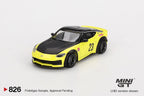 MINI GT 1:64 Nissan Fairlady Z LB★NATION Works Yellow #23 (LHD) – No.826