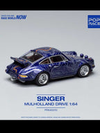 POP RACE 1:64 Porsche 911 Singer Mulholland Drive PR64-10 Blue