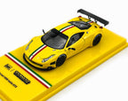 Tarmac Works × IXO Ferrari 458 Italia GT3 Diecast Model – Yellow Italian Tricolour