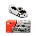 POP RACE 1:64 Mitsubishi Lancer Evolution IV Evo 4 White PR64-167 w/ Opening Hood – IDÉT Diecast Model