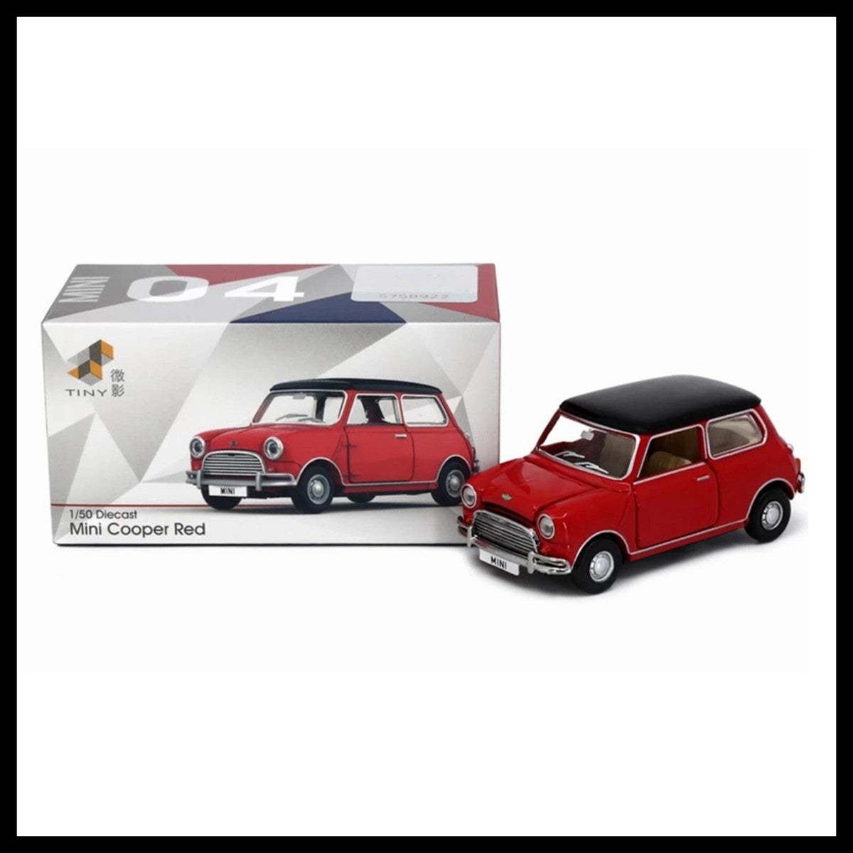 TINY Mini Cooper Red Black Roof
