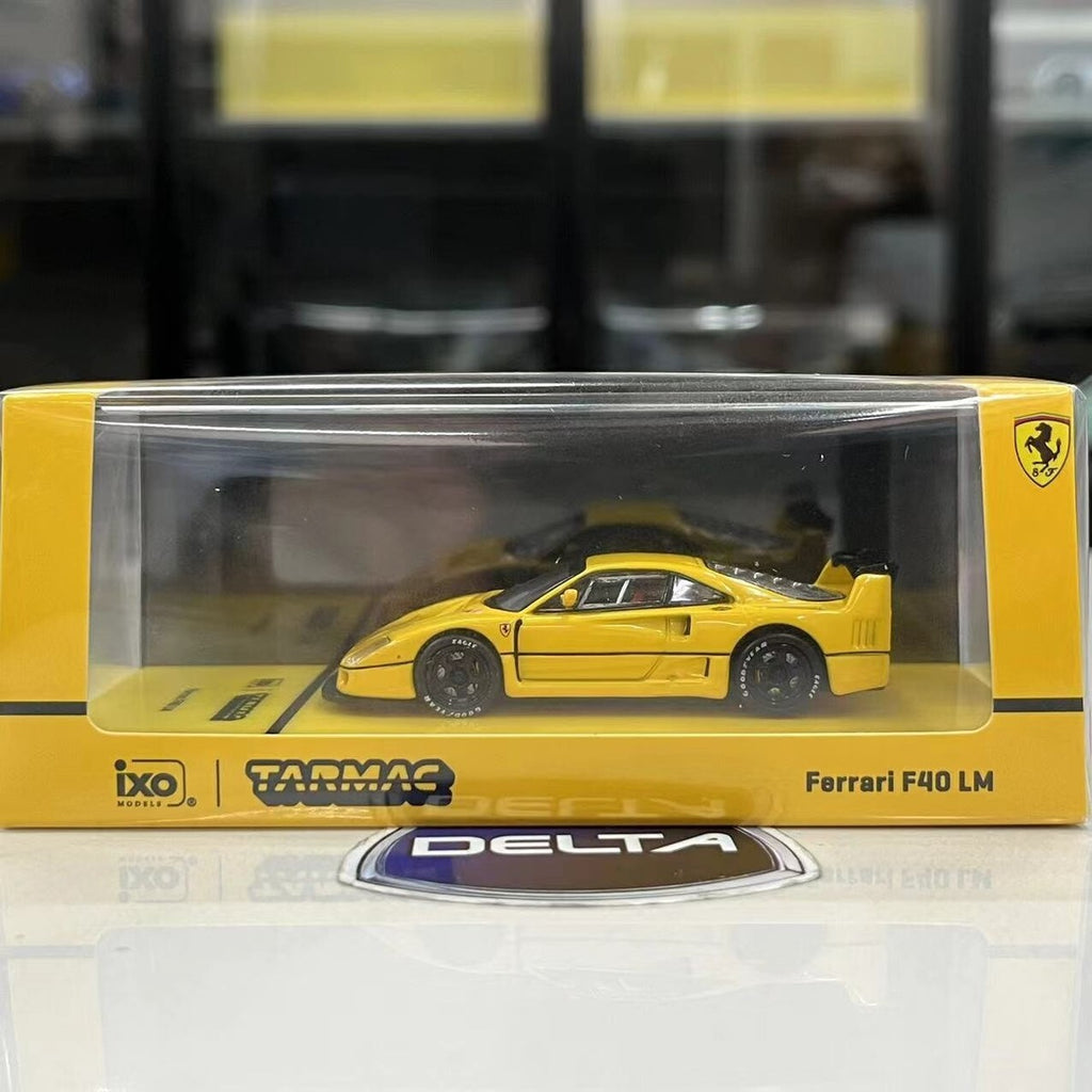 Tarmac Works × IXO Ferrari F40 LM Diecast Model – Yellow Racing Spec