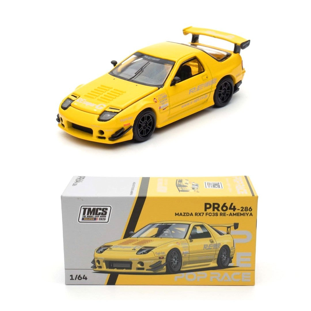POP RACE 1:64 Mazda RX-7 FC3S RE Amemiya PR64-286 TMCS Malaysia 2025 Diecast Model Car – Limited Edition