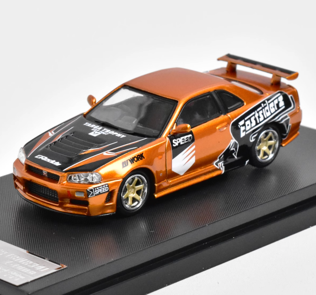 Street Warrior Nissan Skyline GT-R R34 BNR34 “East siders” Orange