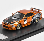 Street Warrior Nissan Skyline GT-R R34 BNR34 “East siders” Orange