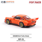 POP RACE x XCARTOYS 1:64 Singer DLS Turbo Study Orange S29-01