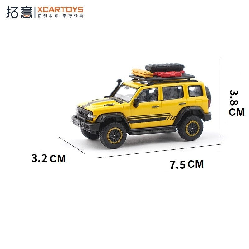 XCARTOYS 1:64 Tank 300 Border Limited Edition Yellow T2-51 Off-Road SUV