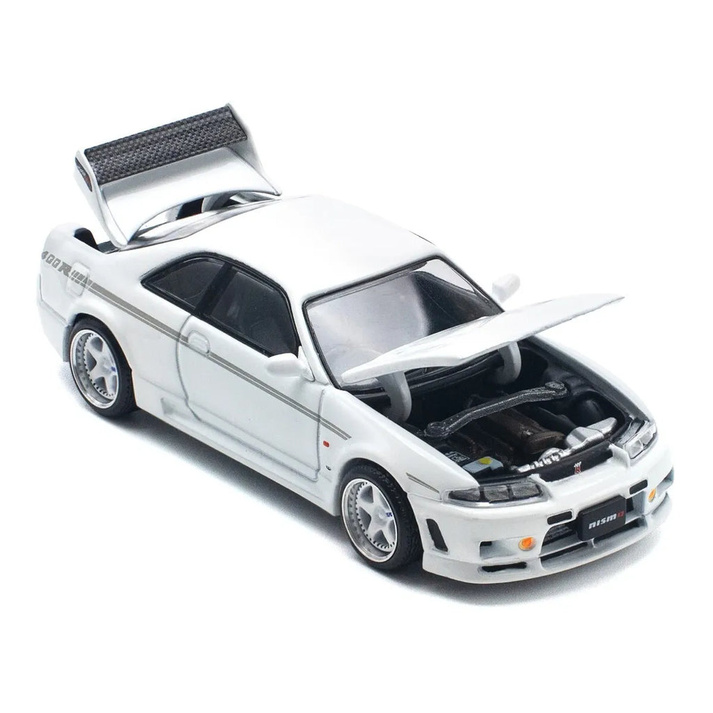 POP RACE 1:64 Nissan Skyline GT-R R33 NISMO 400R PR64-52 Silver Diecast Model – JDM Collector Edition