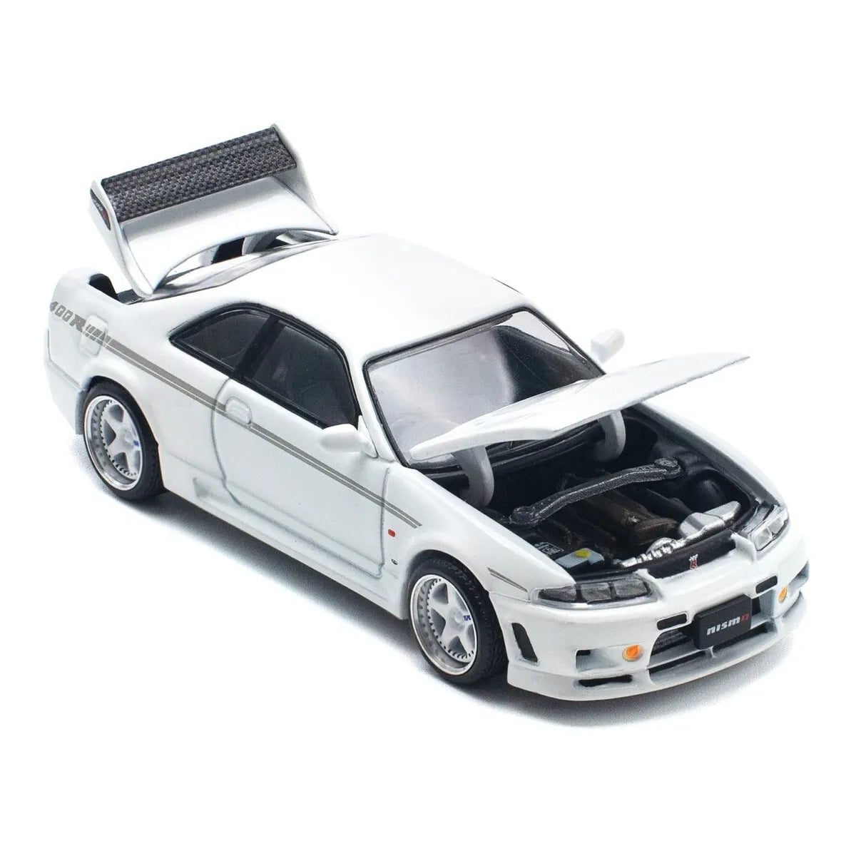POP RACE 1:64 Nissan Skyline GT-R R33 NISMO 400R PR64-52 Silver Diecast Model – JDM Collector Edition