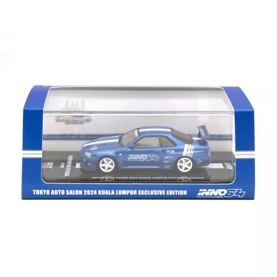 INNO64 Nissan Skyline GT-R R34 Blue TAS 2024 Kuala Lumpur Exclusive