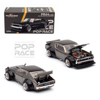 POP RACE 1:64 Nissan Skyline KPGC110 Kenmeri GT-R Dark Chrome PR64-204 Tokyo Auto Salon Edition Diecast Model