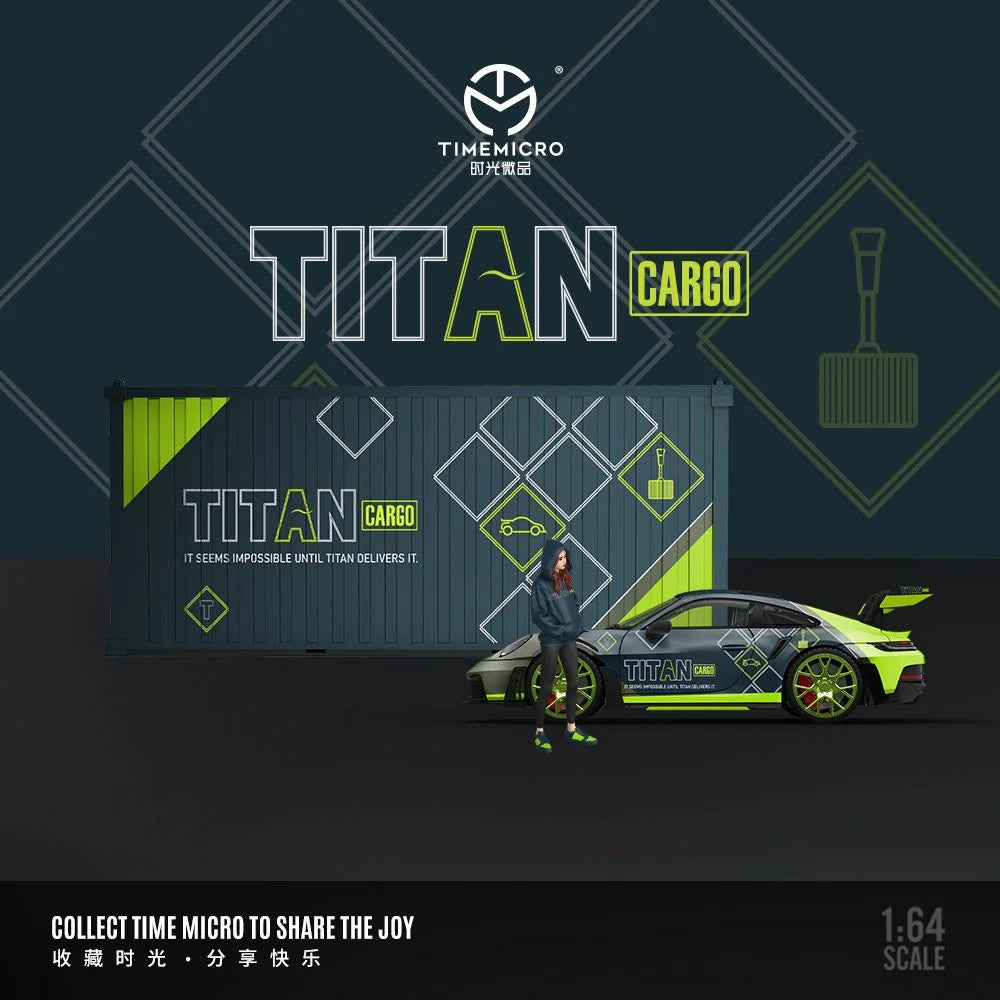 TITAN Cargo Porsche full set beside the container