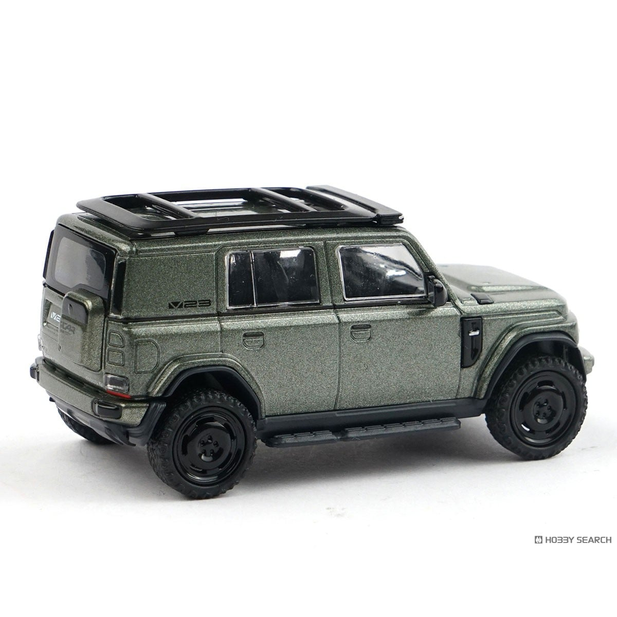 XCARTOYS 1:64 iCAR V23 T20-01 metallic green — Rear right three-quarter view