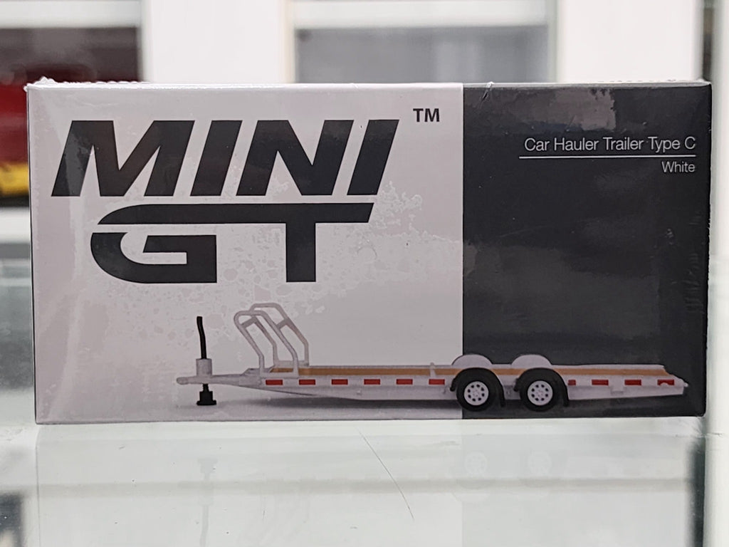 Mini GT 1:64 Car Hauler Trailer Type C White
